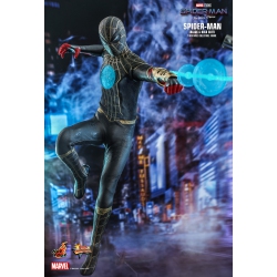 HOT TOYS Spider-Man (Black & Suit) (Mms604) Marvel Spider-Man: No Way Home Movie Masterpiece 1/6 Scale Figure In Gold
