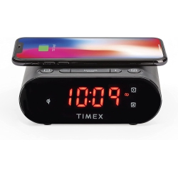 TIMEX Tw300 Wireless Dual Charging Alarm Clock W/ Large Led Display