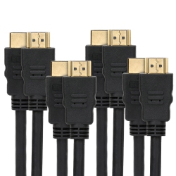 PRIMECABLES HDMI to HDMI 15Ft Cable Premium 3D 1.4 24K Plated 4K30Hz Support- ® - 4/pack In Gold