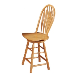 SUNSET TRADING Oak Selections 24" Swivel Wood Barstool/counter Stool In Oak