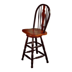 SUNSET TRADING Keyhole 24" Wood Barstool/counter Stool In Antique Black/cherry