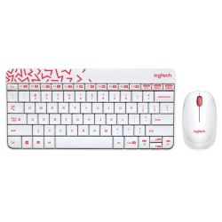 LOGITECH Mk240 Nano Compact Wireless Keyboard And Mouse Combo (White)