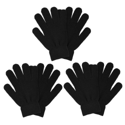 HLD 3 Pairs Winter Magic Gloves Adult Knit Gloves Warm Stretchy Knit Gloves One Size Fits Men Women Teens In Multicolor