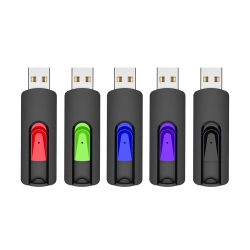 HLD Raoyi 5Pack 64GB USB Flash Drives Thumb Drive Memory Stick Slide Retractable Jump Drive (64GB