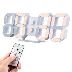 HLD Led Digital Desk Clock, Table Wall Clocks 9.7” Brightness Adjustable Desktop Alarm Clock for Office Home Living Room