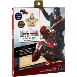 INCREDIBUILDS Marvel Captain Marvel Civil War 3D Wood Model And Book In Multicolor