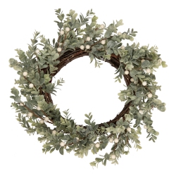 NORTHLIGHT Real Touch Berry And Eucalyptus Christmas Wreath - 18" - Unlit