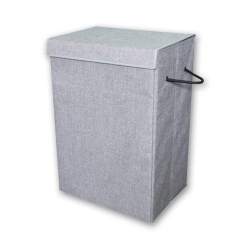 ITY INTERNATIONAL - Collapsible Fabric Laundry Hamper, 15.75"x11.85"x23.65" In Gray
