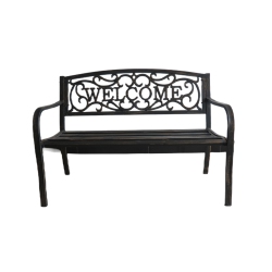HI-LINE GIFT LTD Bronze Welcome Garden Bench 50 Inch Long