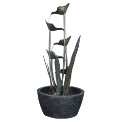 HI-LINE GIFT LTD Metal Plant Fountain With 5 Leaves