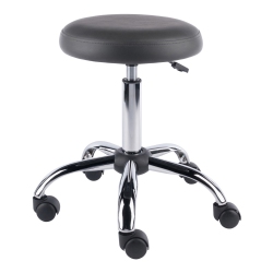 WINSOME Clyde Adjustable Cushion Seat Swivel Stool - And Chrome In Charcoal