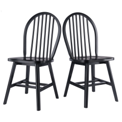 WINSOME WOOD Windsor 2-Piece Chair Set In Black