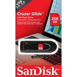 SANDISK Cruzer Glide USB 2.0 Flash Drive (256GB, Sdcz60-256G-B35) - Brand New