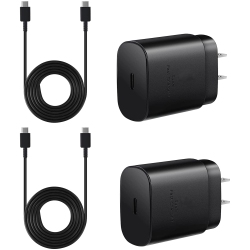 GLOW ACCESSORIES |Ga| 2 USB C 25W Fast Charger With USB C to C 6 Feet Cable| for Android Phones| Samsung, Lg, Google, Motorola & More| 2 Pack