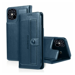 SUPERSHIELD Apple Iphone 12 Pro Wallet Flip Case Leather Card Slots Cover In Navy Blue