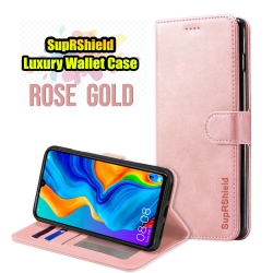 SUPERSHIELD for Huawei Nova 5T Suprshield Wallet Leather Card Holder Flip Protective Shockproof Magnetic Case Cover In Brown