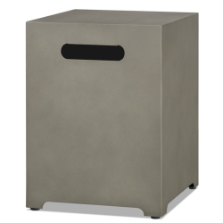 BOWERY HILL Modern Steel Propane Tank Cover In Mist In Gray