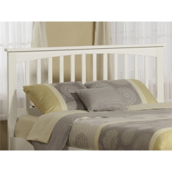 AFI Mission King Solid Wood Headboard With Device Charger In In White