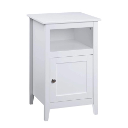 CONVENIENCE CONCEPTS Designs2Go Storage Cabinet End Table With Shelf In Wood Finish In White