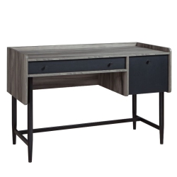 SAUDER Harvey Park Engineered Wood Writing Desk In Jet Acacia Finish