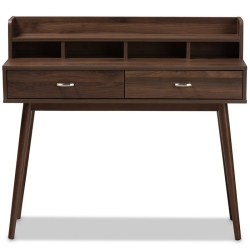 BOWERY HILL Writing Desk In Walnut In Brown