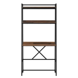 FURNITURE OF AMERICA Mistos Transitional Metal Writing Desk With USB In In Brown