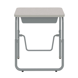 SAFCO Alphabetter 2.0 Height Adjustable Student Desk Pendulum Bar & Book Box In In Gray