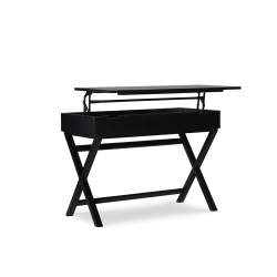 LINON Peggy Lift Top Stand Up Wood Desk In In Black