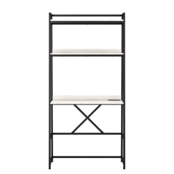 FURNITURE OF AMERICA Mistos Transitional Metal Writing Desk With USB In Oak