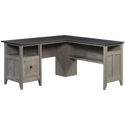 SAUDER August Hill Wooden L-Shaped Computer Desk In Mystic Oak