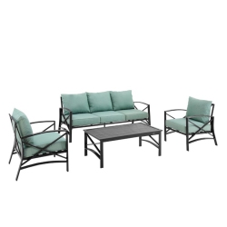CROSLEY FURNITURE Kaplan 4 Piece Outdoor Sofa Set In Mist