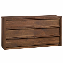 SAUDER Harvey Park 6 Drawer Dresser In Grand Walnut