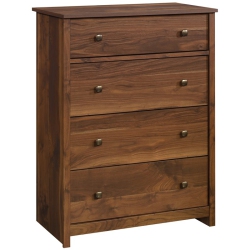 SAUDER River Ranch 4 Drawer Wooden Chest In Grand Walnut