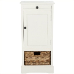 HAWTHORNE Collection Wood Tall Storage Unit In Cream