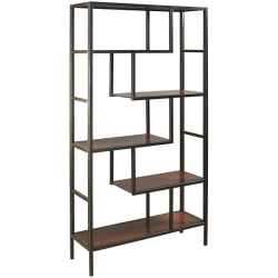 ASHLEY FURNITURE Frankwell Bookcase In And Black In Brown