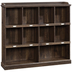 SAUDER Barrister Lane Engineered Wood 10-Cubby Bookcase In Iron Oak
