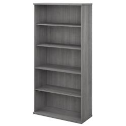 BBF Studio C 5 Shelf Bookcase In Platinum - Engineered Wood In Gray