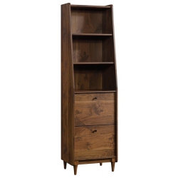 PEMBERLY ROW 3 Shelf Narrow Bookcase In Grand Walnut