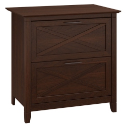 BUSH Furniture Key West 2 Drawer File Cabinet In Bing Cherry