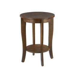 CONVENIENCE CONCEPTS American Heritage Round End Table In Espresso Wood Finish