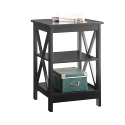 CONVENIENCE CONCEPTS Oxford Square End Table In Wood Finish In Black