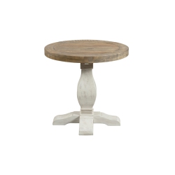 MARTIN SVENSSON HOME Napa Solid Wood Round End Table Stain And Natural In White