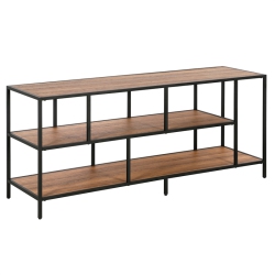 HENN&HART 55" Blackened Bronze/rustic Oak Metal Tv Stand