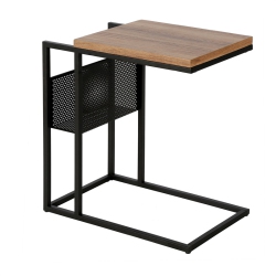 HENN&HART 20" Blackened Bronze Metal Side Table