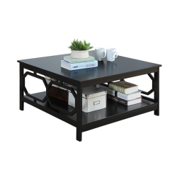 CONVENIENCE CONCEPTS Omega Square 36" Coffee Table In Wood Finish In Black