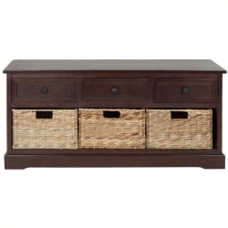 HAWTHORNE Collection 3 Drawer Storage Unit In Dark Cherry