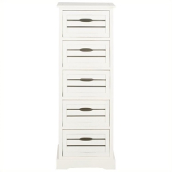 HAWTHORNE Collection Pine 5 Drawer Cabinet In In Grey