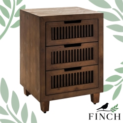 FINCH Sawyer 3 Drawer Cabinet In Brown
