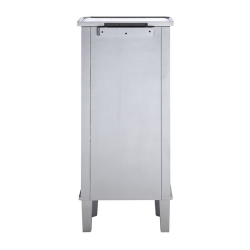 BEAUMONT LANE 7 Drawer Mirrored Jewelry Armoire In In Silver