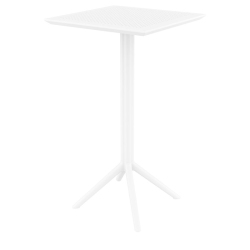 COMPAMIA Sky 24 Inch Square Folding Bar Table In Finish In White